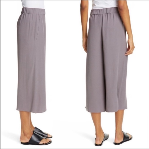 Eileen Fisher Pants - Eileen Fisher Silk Georgette Crepe Cropped Pant